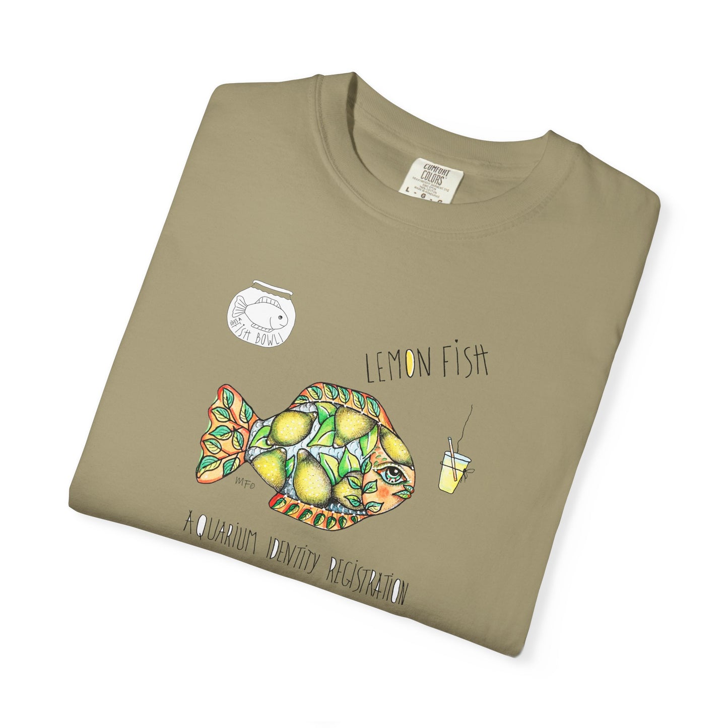 Lemon Fish Unisex T-shirt - The Fishbowl Collection by artist Marie Frederique
