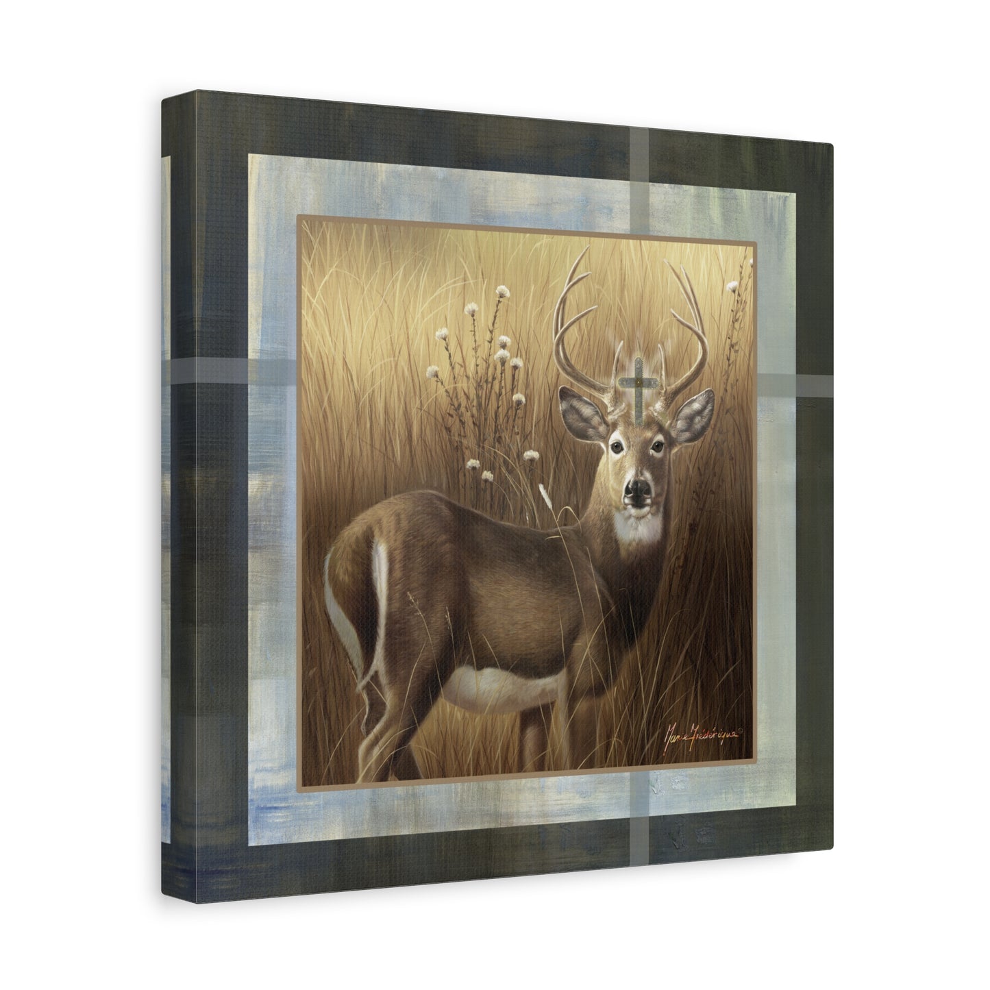 Deer Buck Canvas Wall Art – Stretched Matte canvas by artist Marie Frederique
