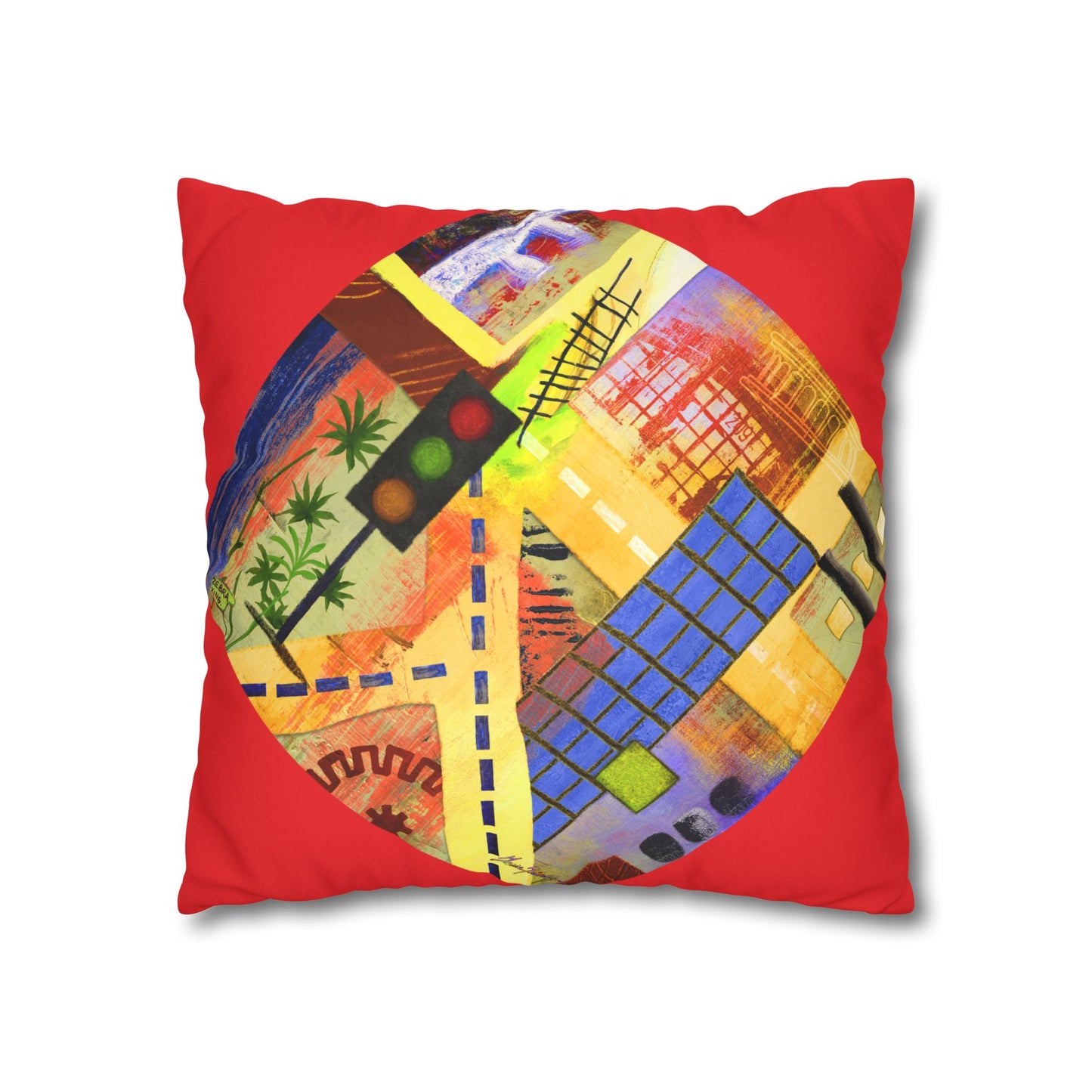 Urban City - Art Pillowcase by artist Marie Frederique