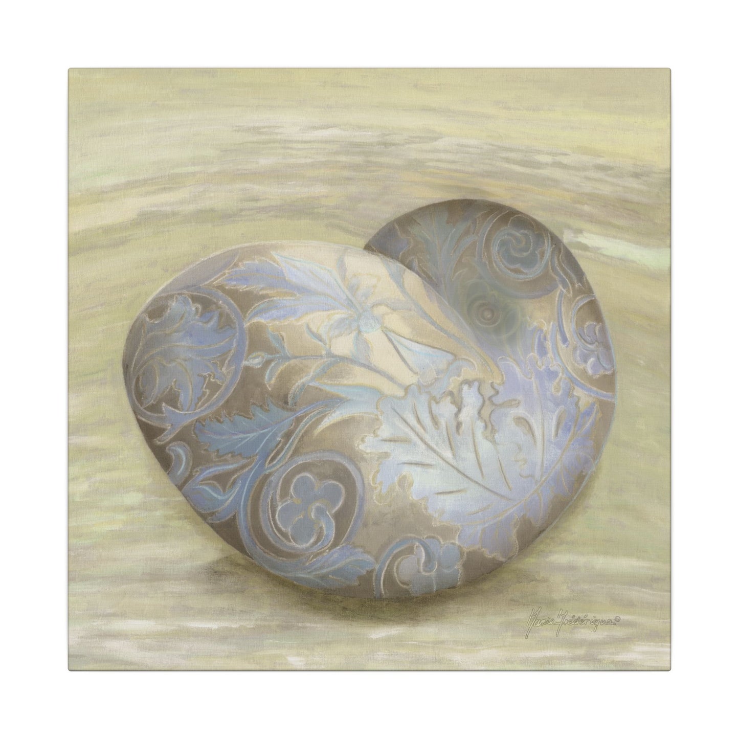 Serene Shell 2 printed Art Canvas by artist Marie Frederique