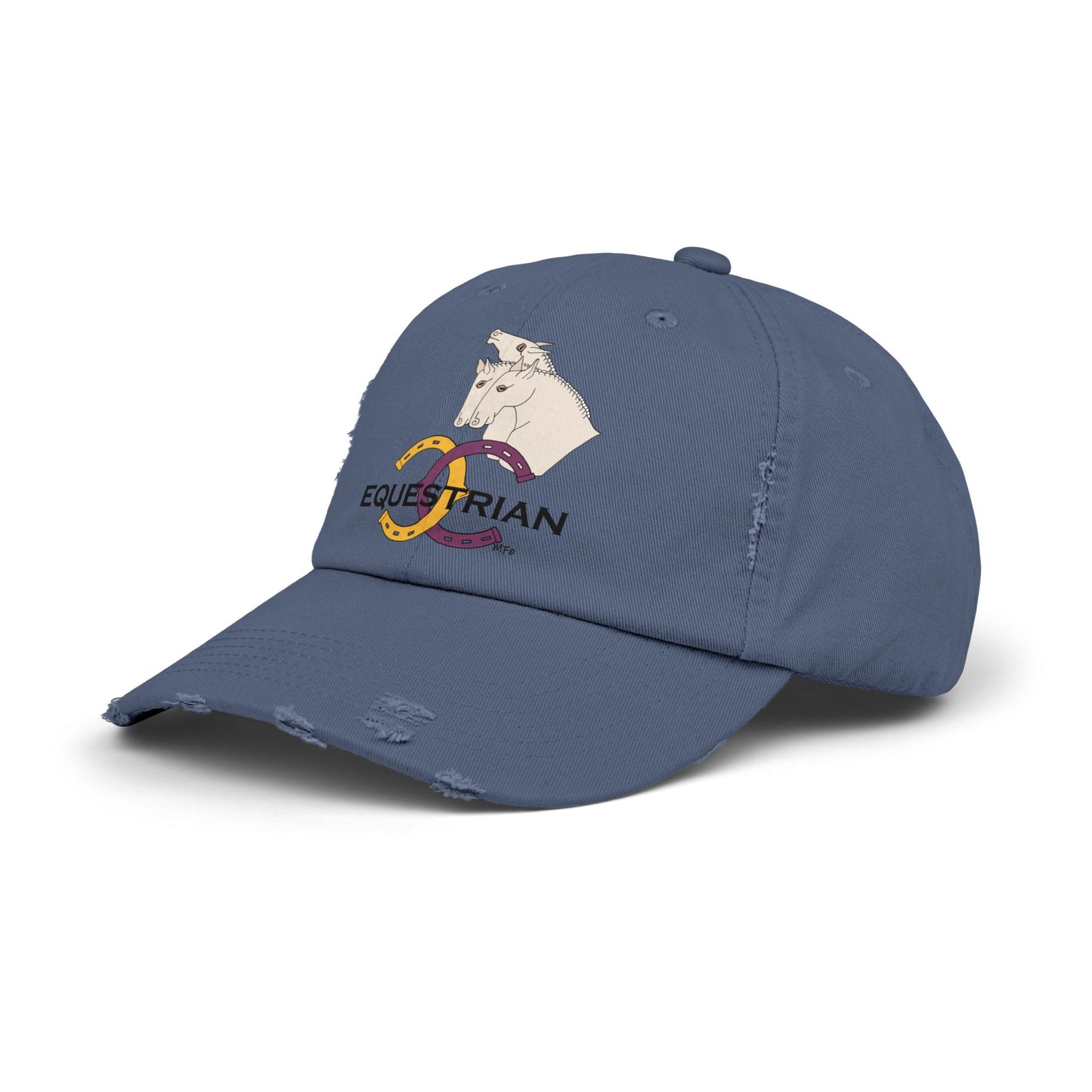EQUESTRIAN CTS, Unisex Distressed Cap by artist Marie Frederique