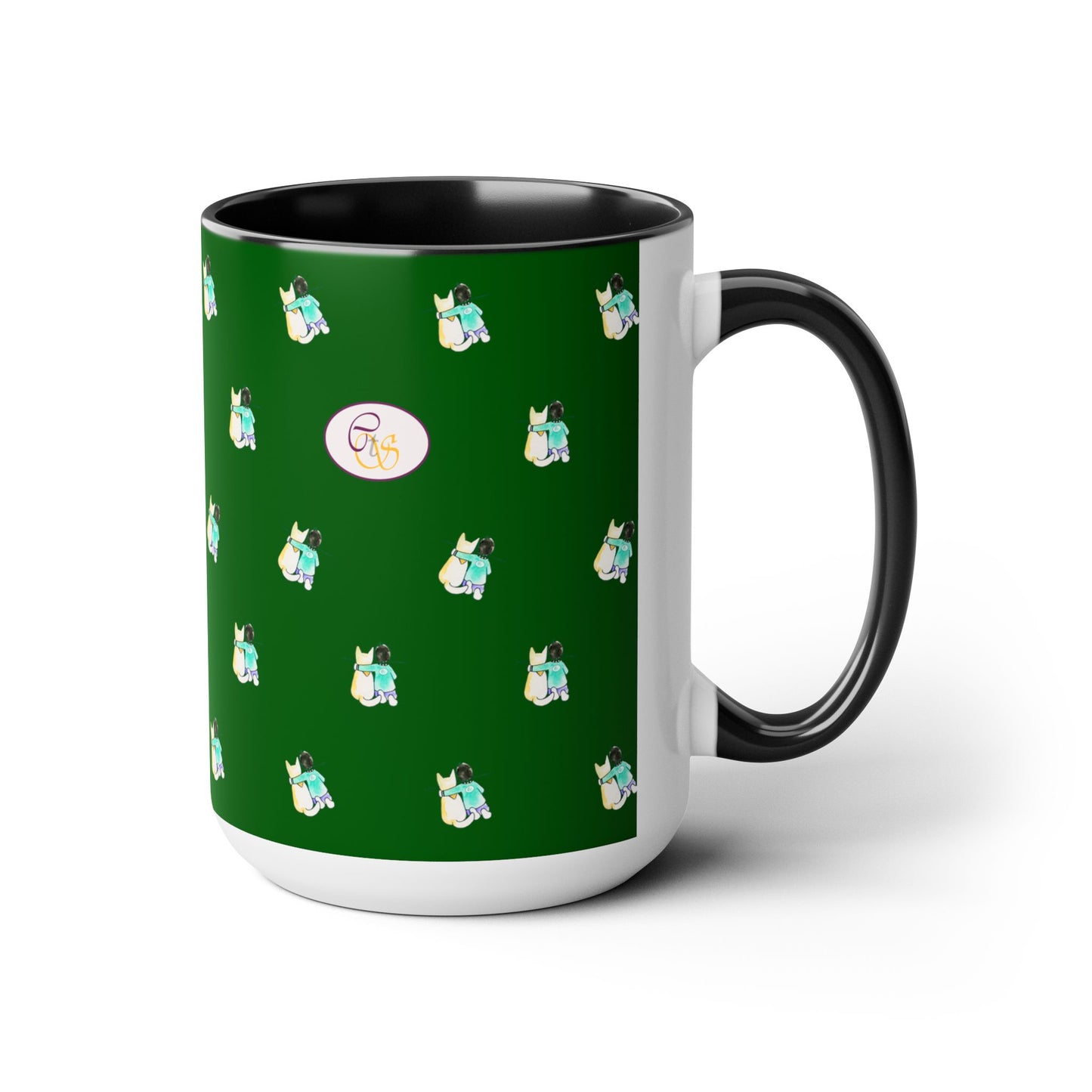 CTS Green - Coffee Mug in 2 colors, Black or Blue, 15oz by Artist Marie Frederique