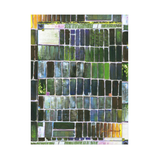 Aerial Landscape, Vibrant Matte Canvas by artist Marie Frederique