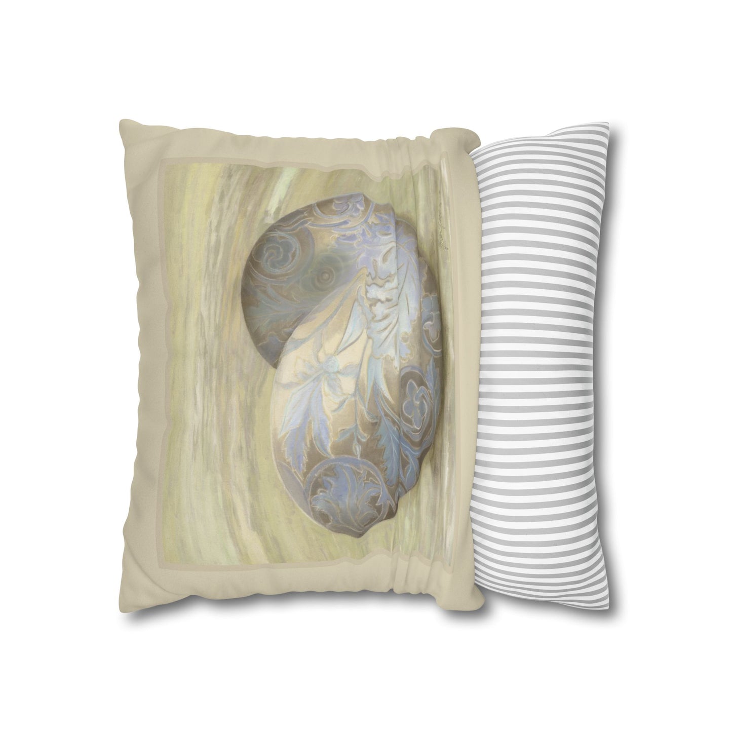 Serene shell 2, Faux Suede (Pillowcase only) by artist Marie Frederique