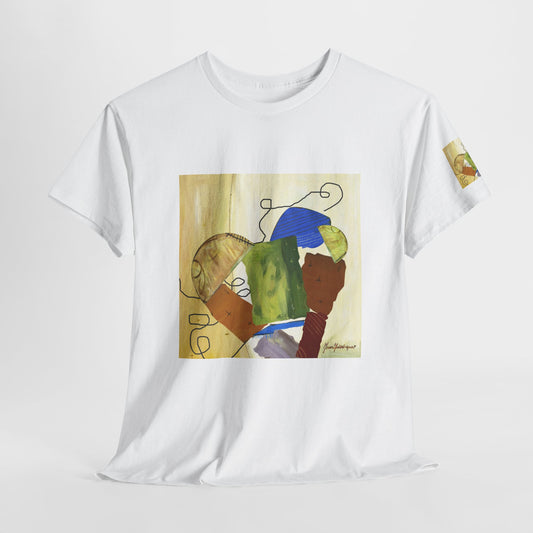 Heart on your sleeve Abstract, Unisex Heavy Cotton Tee by artist Marie Frederique