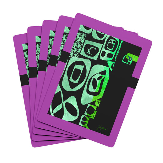 Rug Run Purple; Artistic Bridge/Poker Playing Cards Set - Unique Design for Game Nights & Collectors by artist Marie Frederique