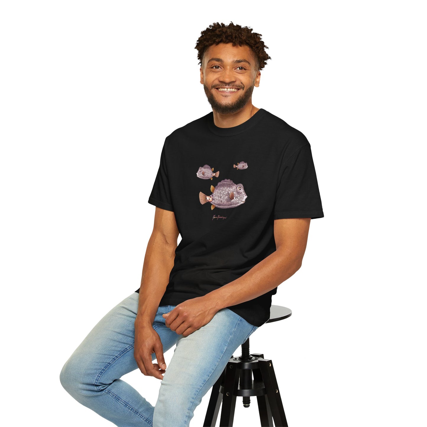 Boxfish Art Tee — Ocean Fish Graphic T-Shirt by artist Marie Frederique