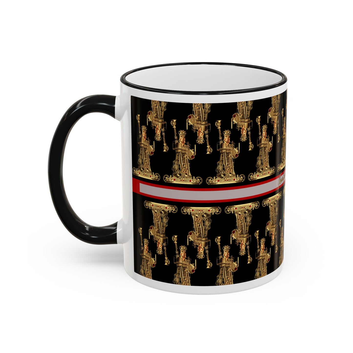 Vintage Steam Engine, Liberty Mug — "Men and Their Machines" – 11oz/15oz by artist Marie Frederique