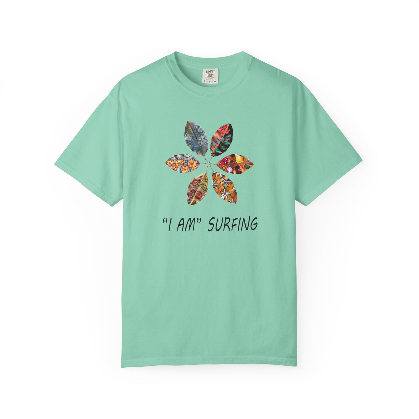Leaf Wheel Unisex Surfing T-shirt by artist Marie Frederique