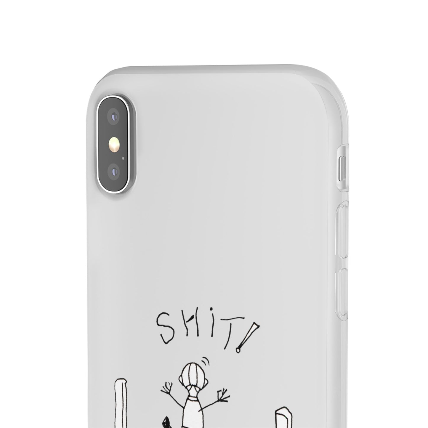 Equestrian Humor phone case - SHIT! "Keep your legs on!" Flexi Cases by artist Marie Frederique