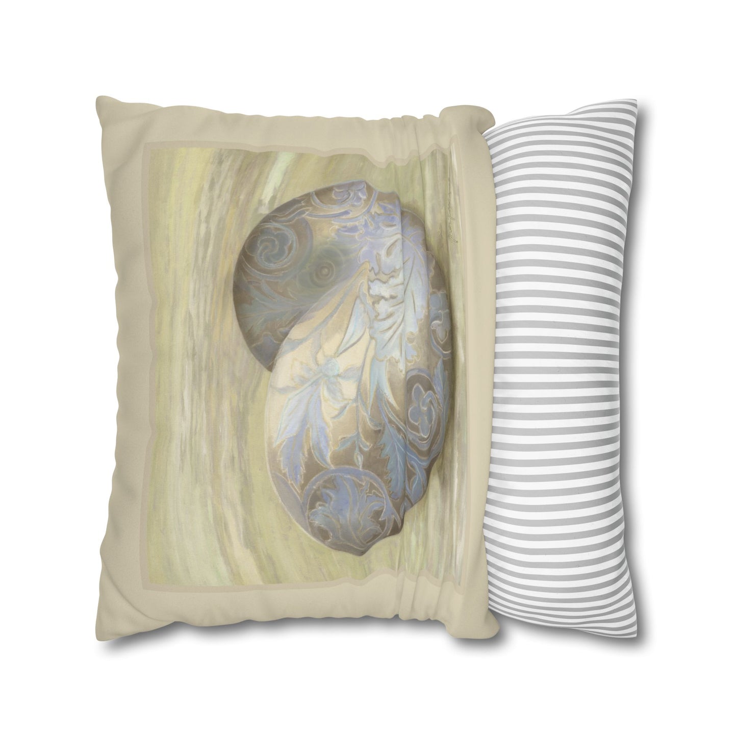 Serene shell 2, Faux Suede (Pillowcase only) by artist Marie Frederique