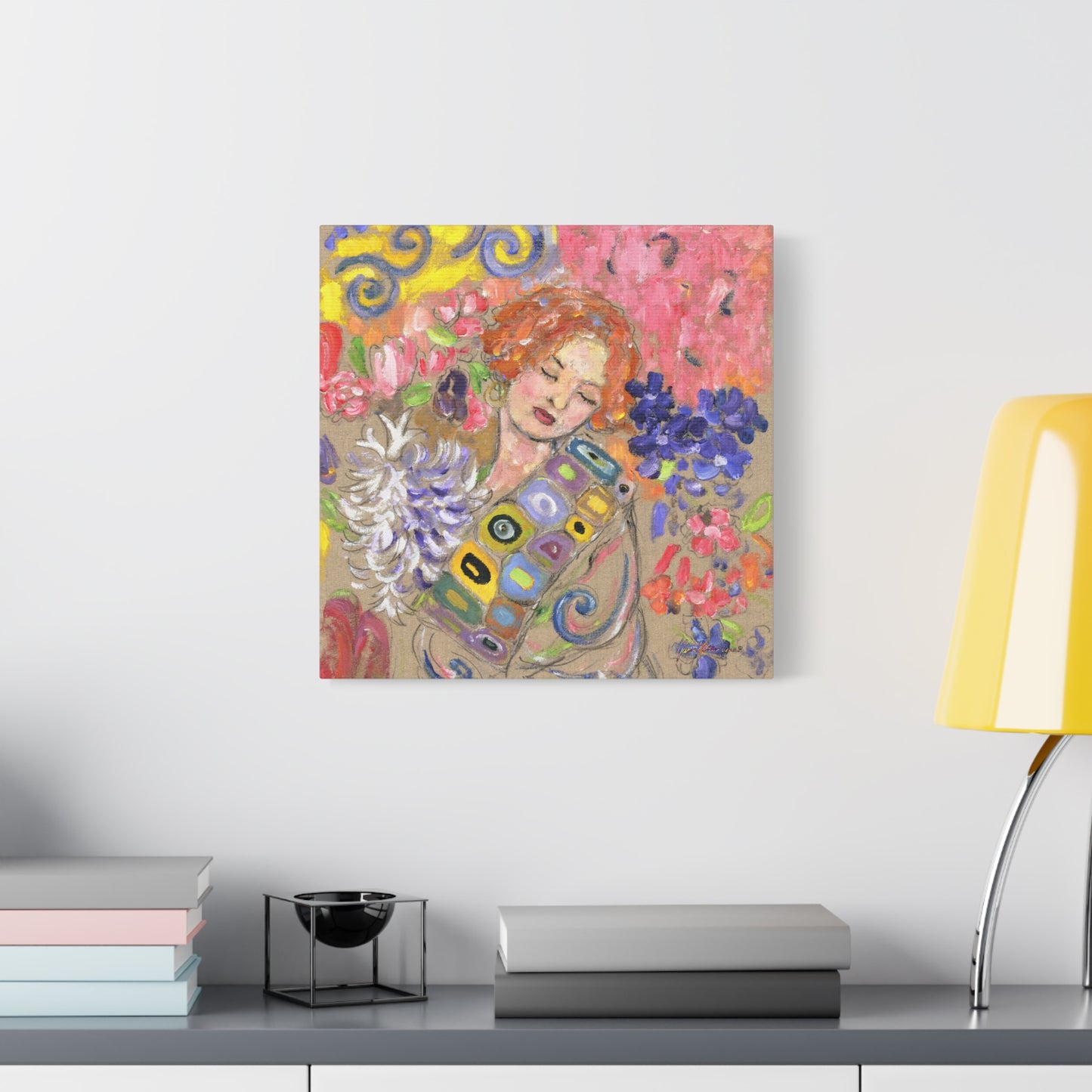 Rose 1 - Flower Girl  Stretched Canvas Print by artist Marie Frederique