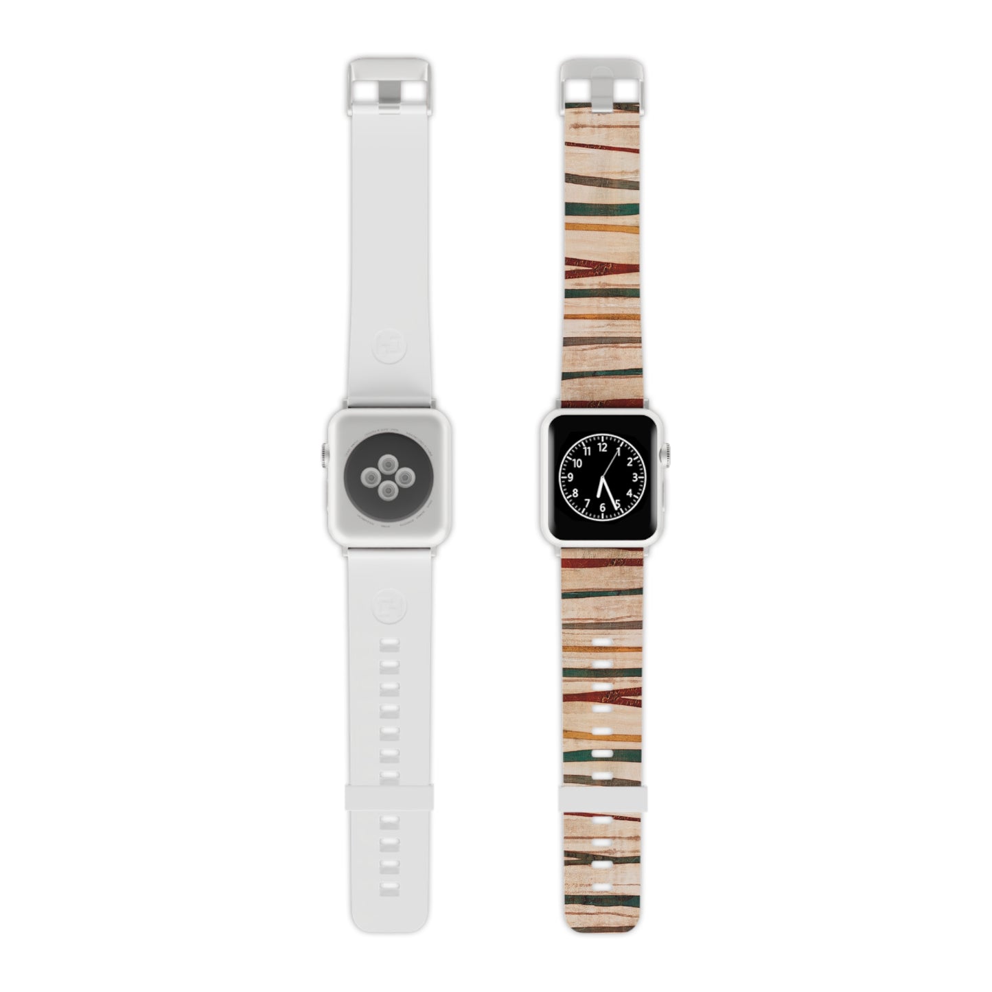 Apple, Safari stripes in muted colors - Watch Band for Apple Watch (Loop Band is white) by artist Marie Frederique