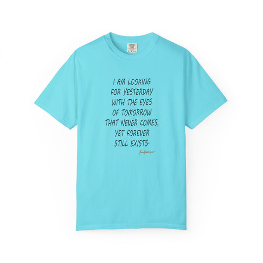 Time travel 'Looking for Yesterday' T-Shirt by artist Marie Frederique