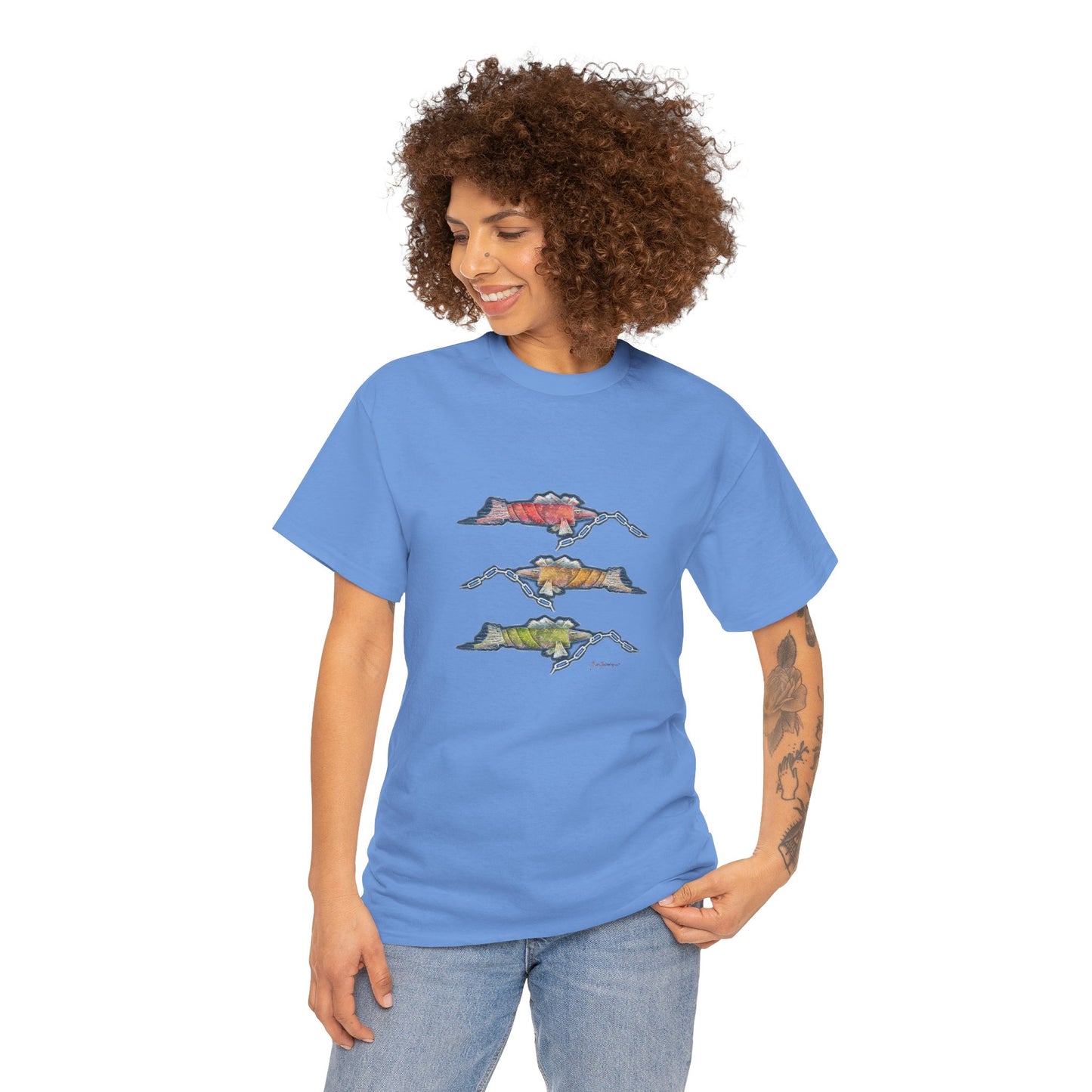 Trio Snout fish T-Shirt — fishing Tee by artist Marie Frederique