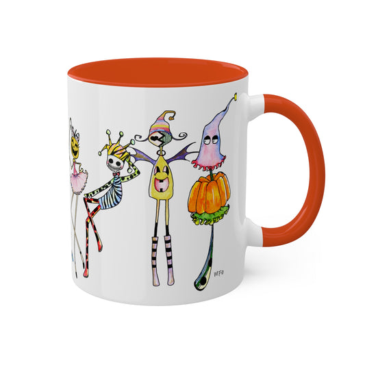 Halloween Line up - Colorful Mugs, 11oz by artist Marie Frederique