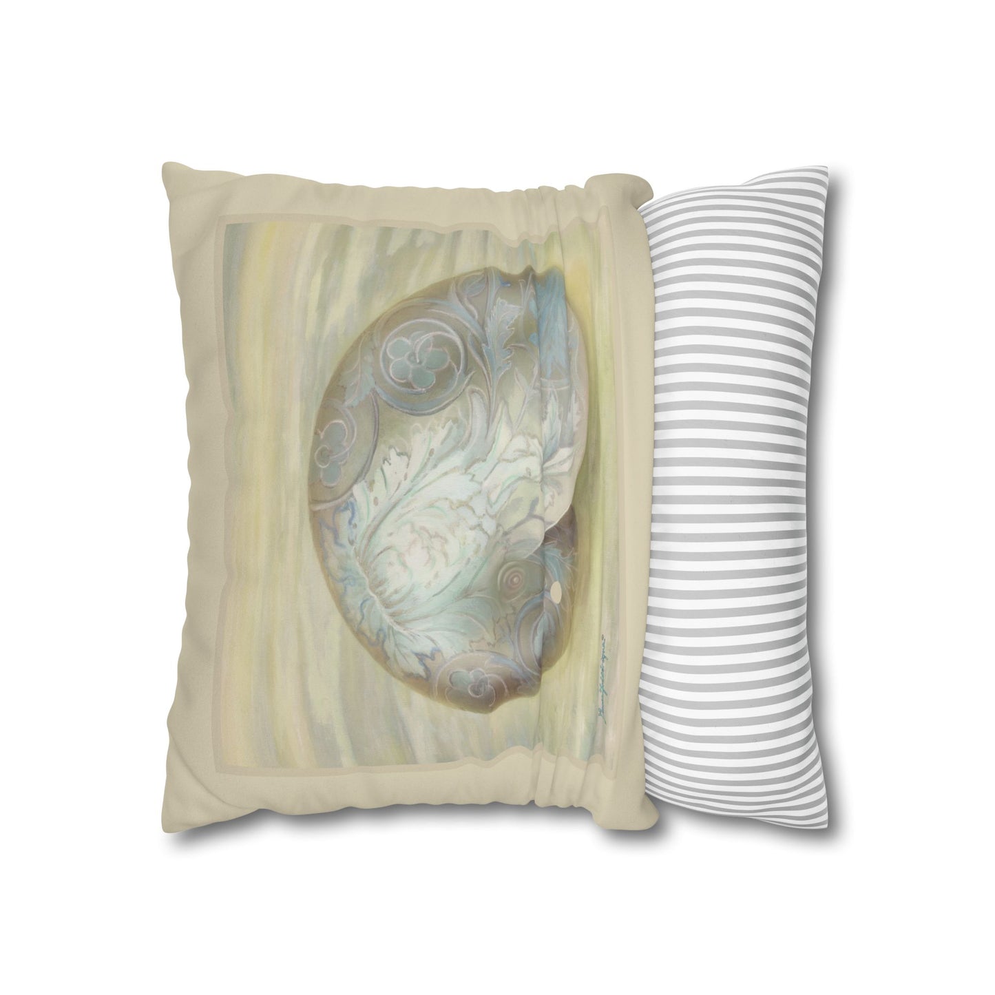 Serene shell 1, Faux Suede (Pillowcase only) by artist Marie Frederique