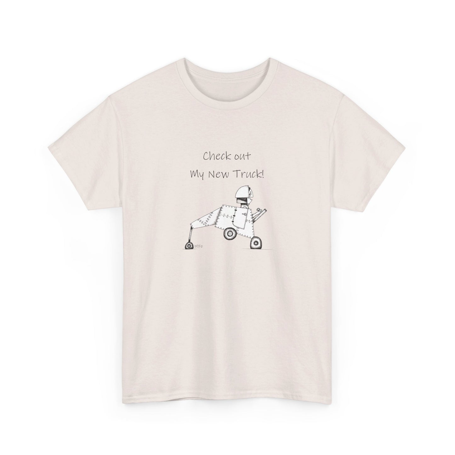 Truck - "Check out my new Truck!"  Unisex Heavy Cotton Tee by artist Marie Frederique