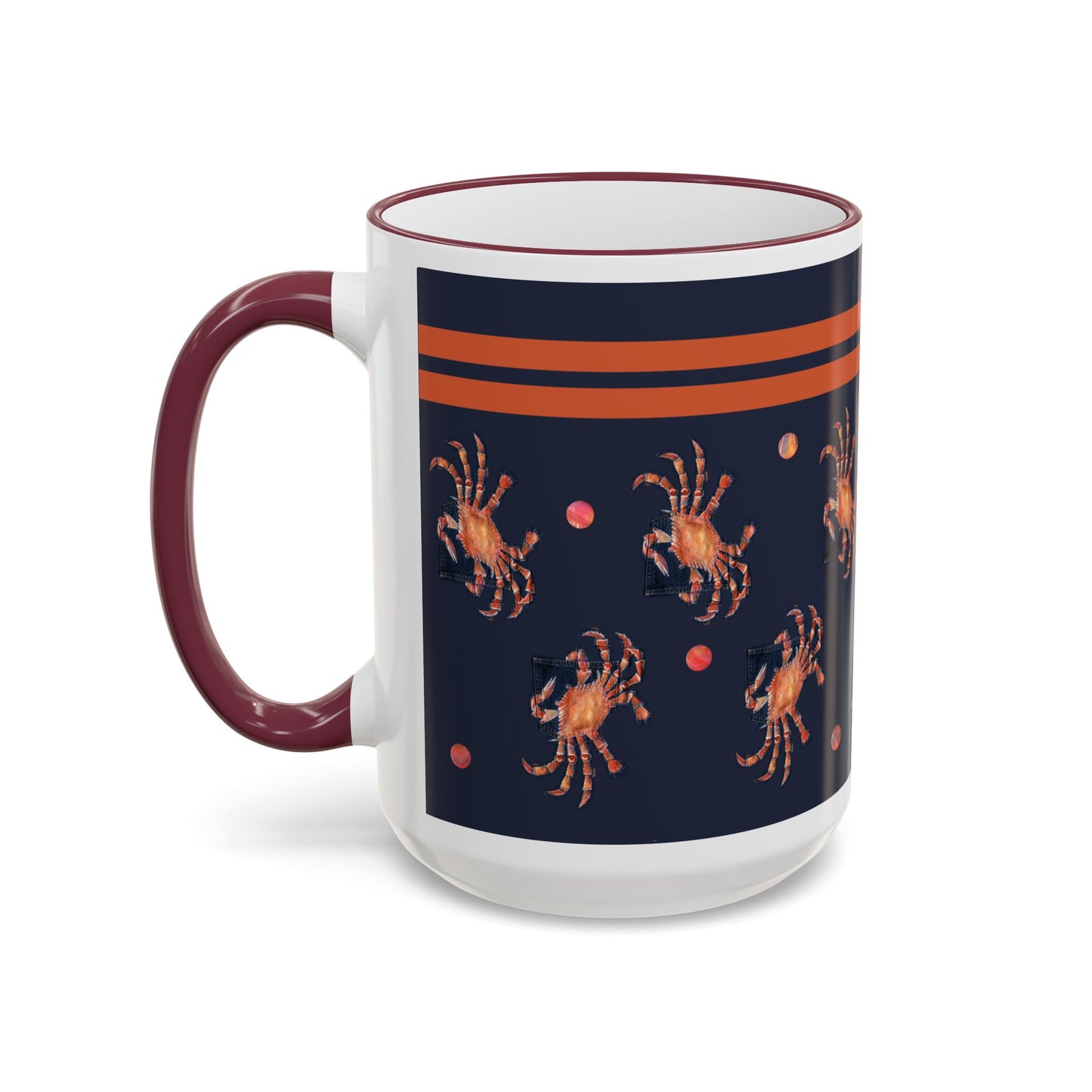Cancer Zodiac Mug — Crab Accent Rim & Handle Coffee Cup (11oz/15oz) by artist Marie Frederique