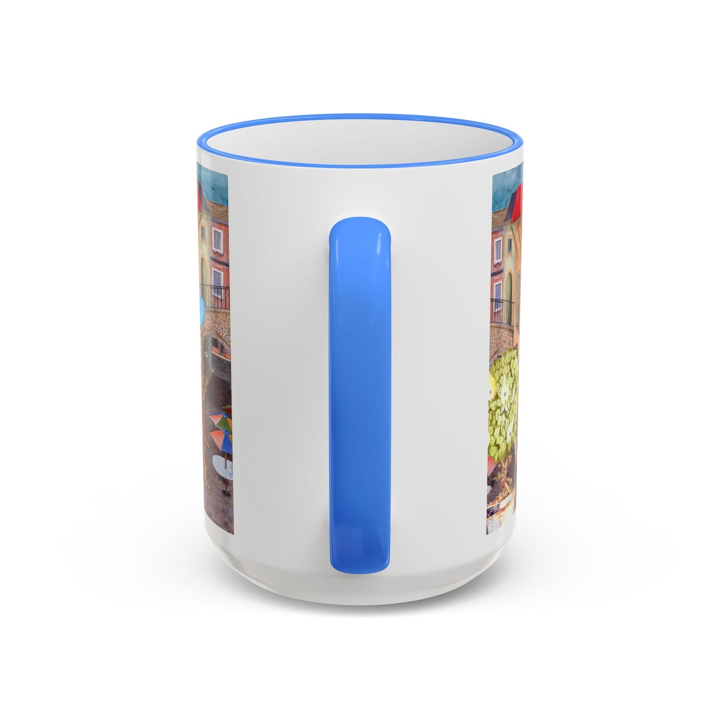 Chefetteville, Street Café Mug (11oz/15oz) - European Village Art by artist Marie Frederique