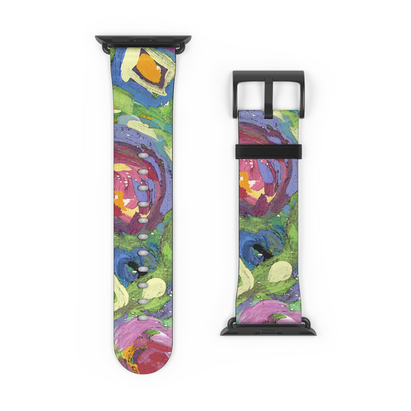 Abstract Series, Pretty & Fun multicolored faux leather Watch Band by artist Marie Frederique