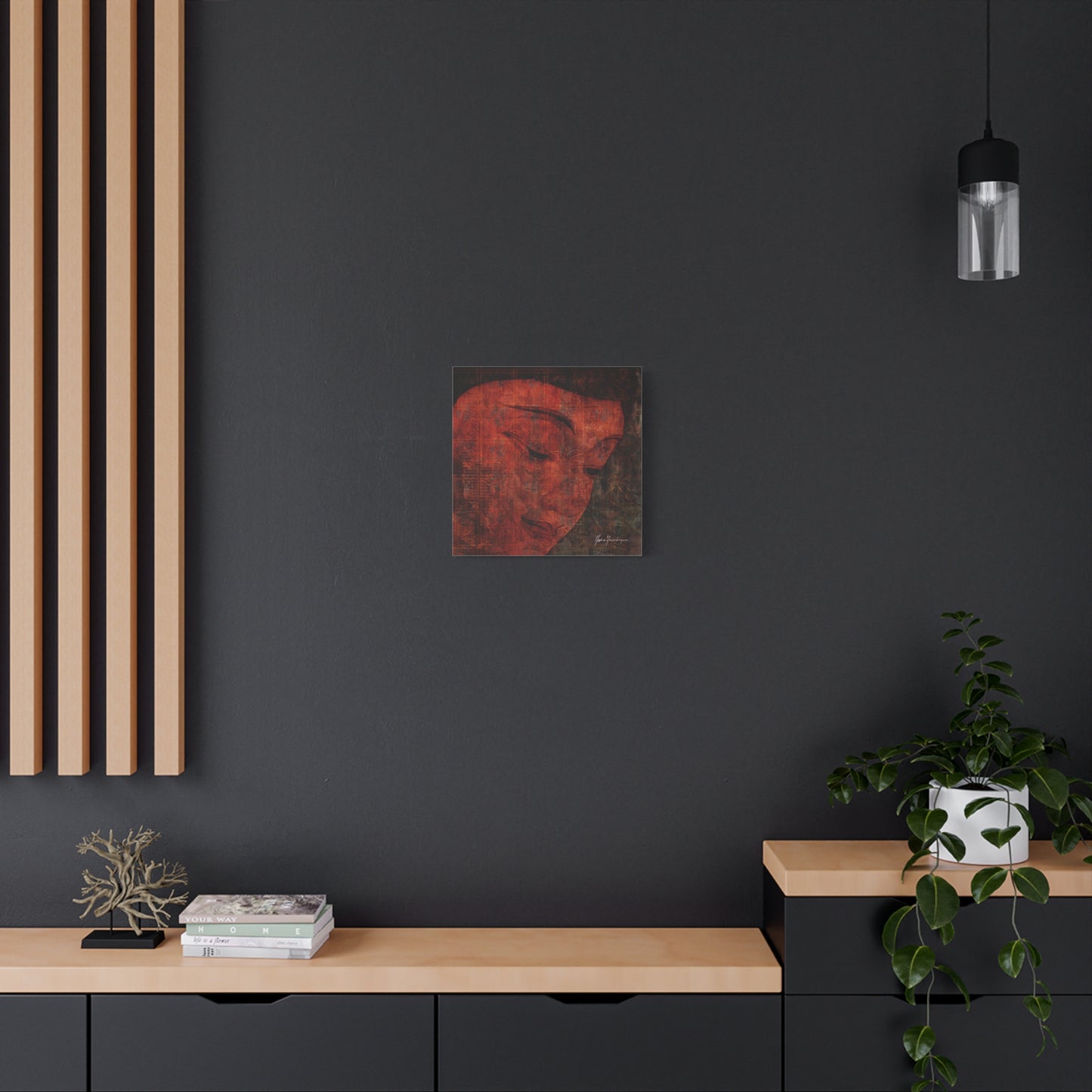 Buddha Smile, elegant, sophisticated print by artist Marie Frederique