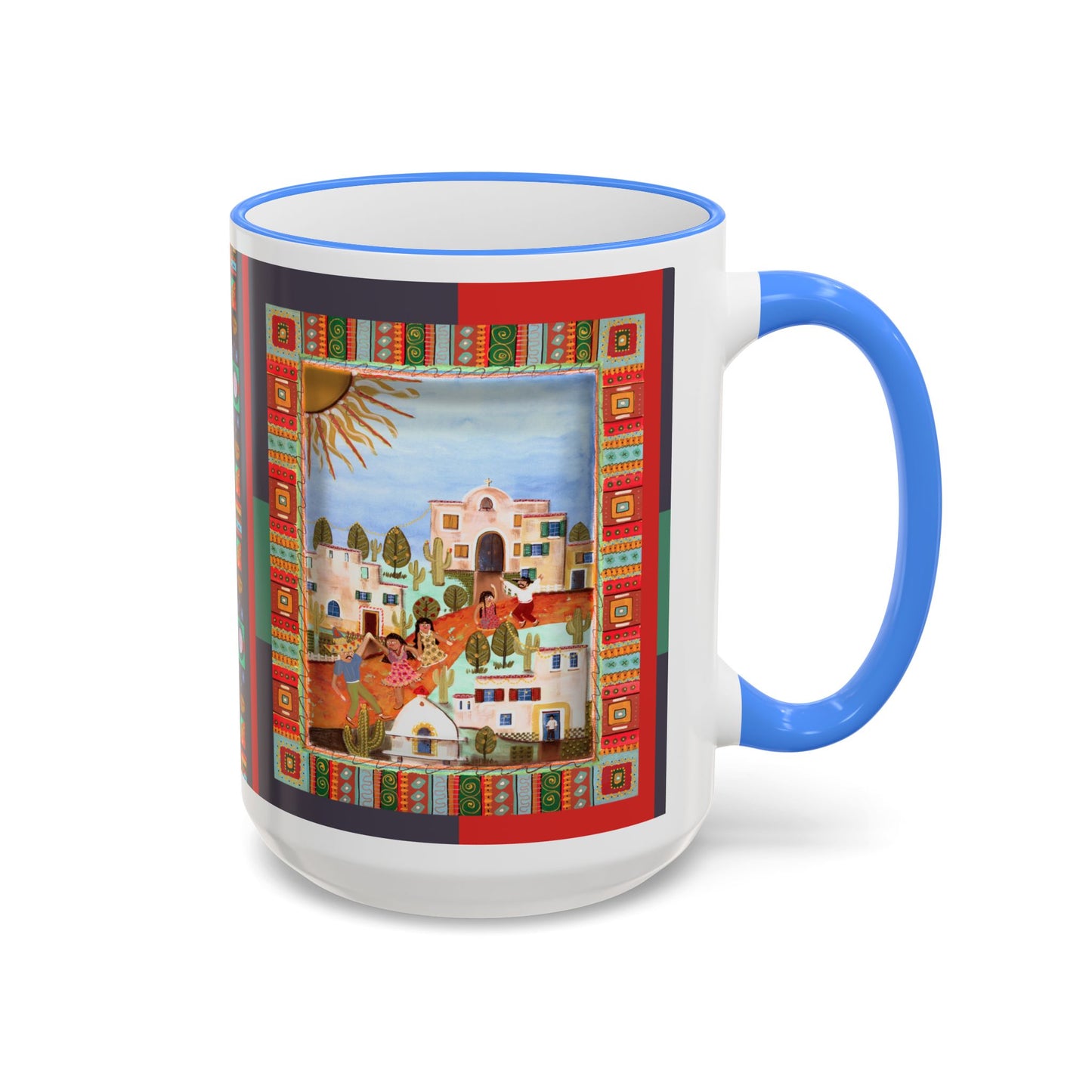 Colorful Pueblo Pattern Coffee Mug (11oz/15oz) by artist Marie Frederique
