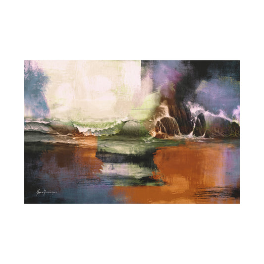 Abstract Ocean Wave Canvas Print by artist Marie Frederique