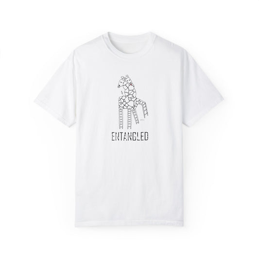 Entangled Embrace Giraffe T-shirt by artist Marie Frederique