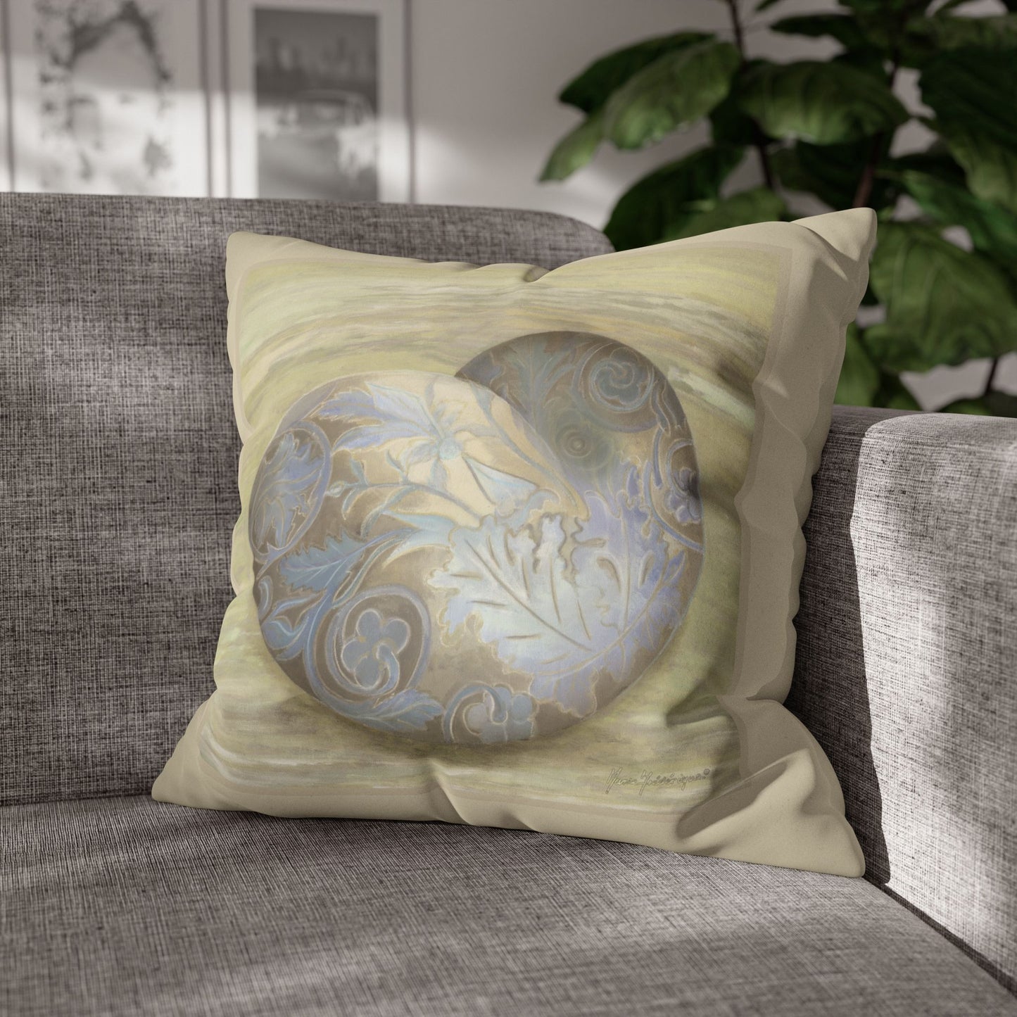 Serene shell 2, Faux Suede (Pillowcase only) by artist Marie Frederique