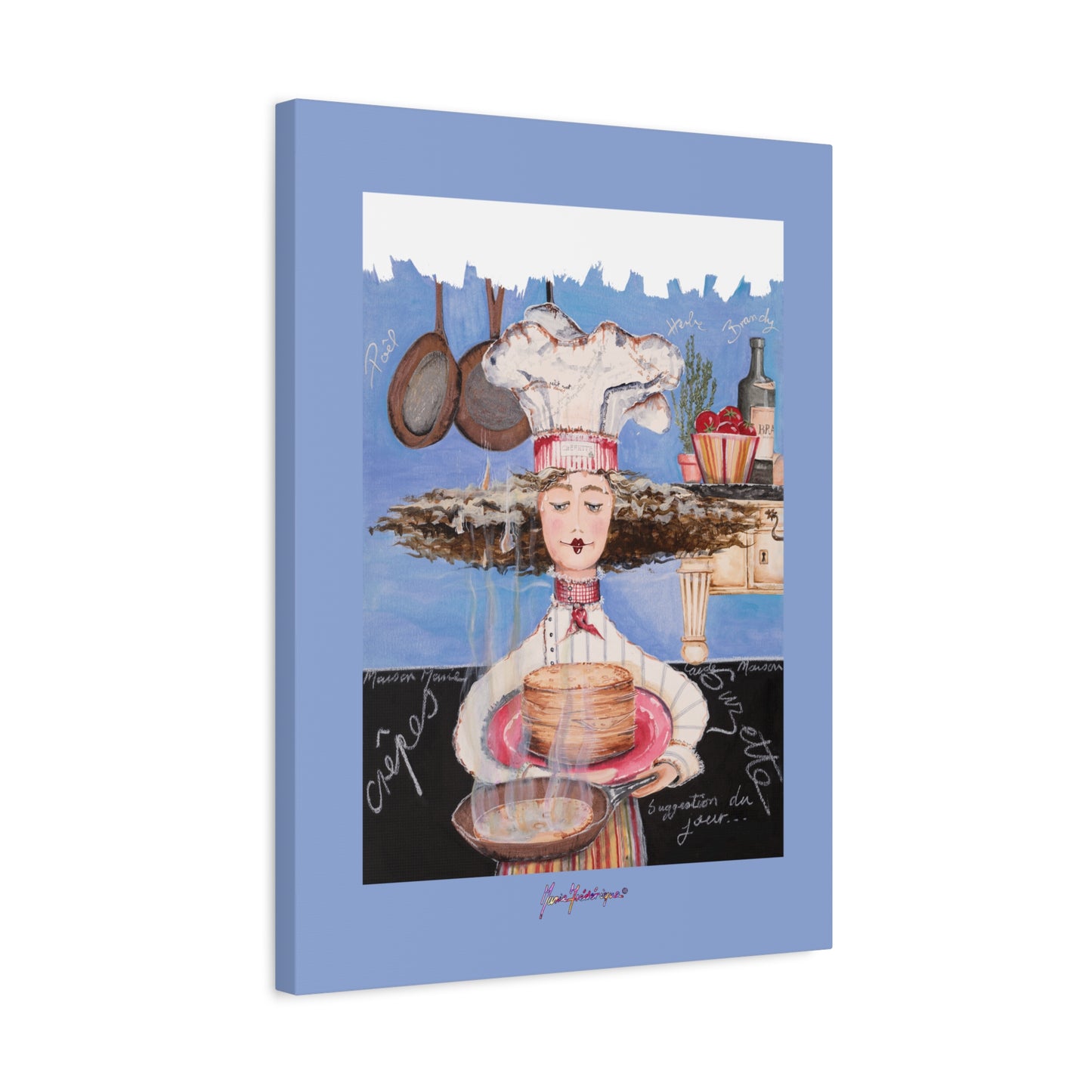 Chef Art Canvas Print — Crepe Susette from Chefetteville collection by artist Marie Frederique