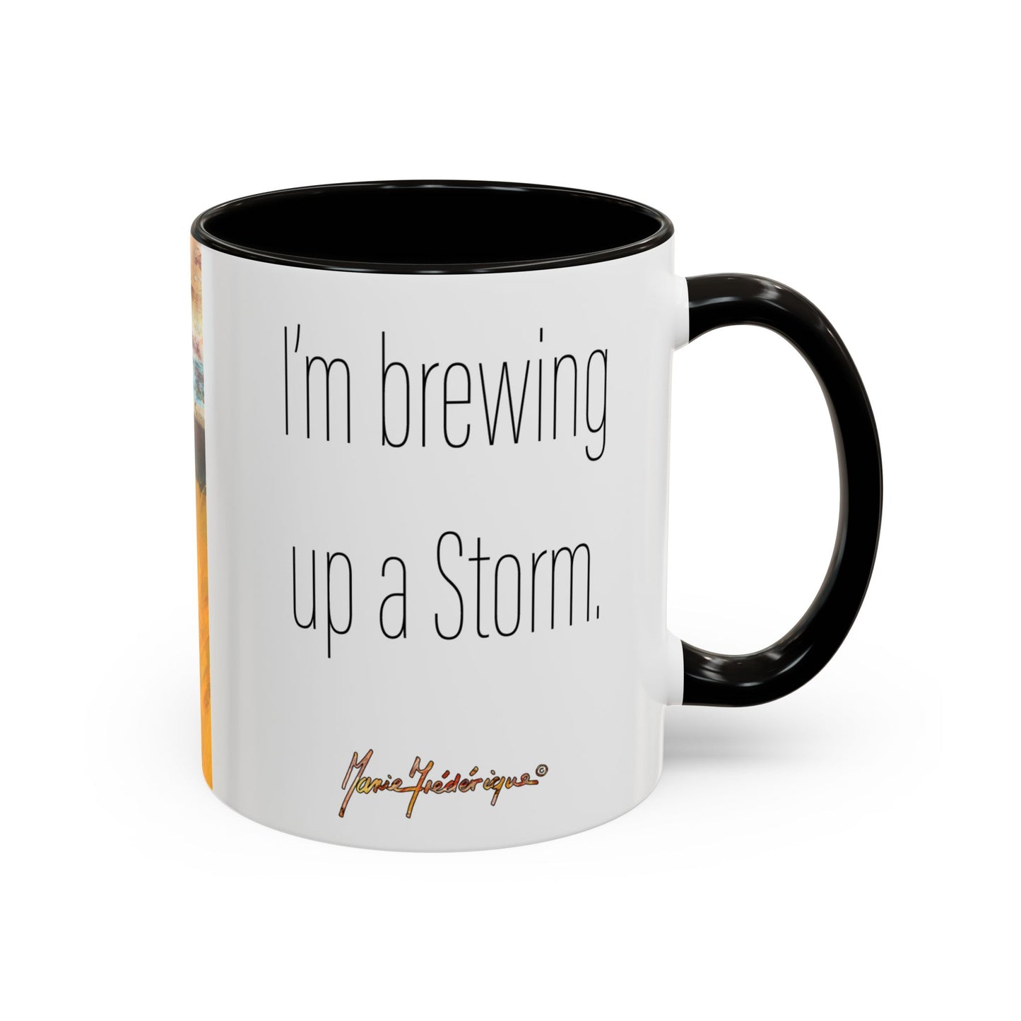 Brewing up a Storm, Colorful Mug by Artist Marie Frederique