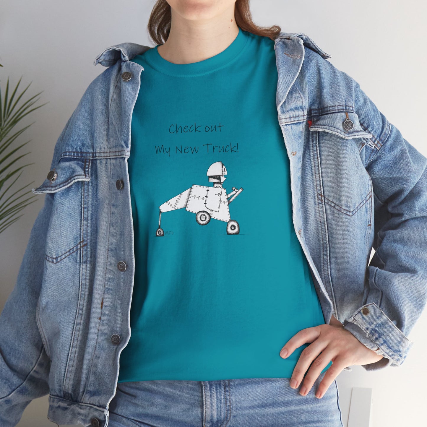 Truck - "Check out my new Truck!"  Unisex Heavy Cotton Tee by artist Marie Frederique