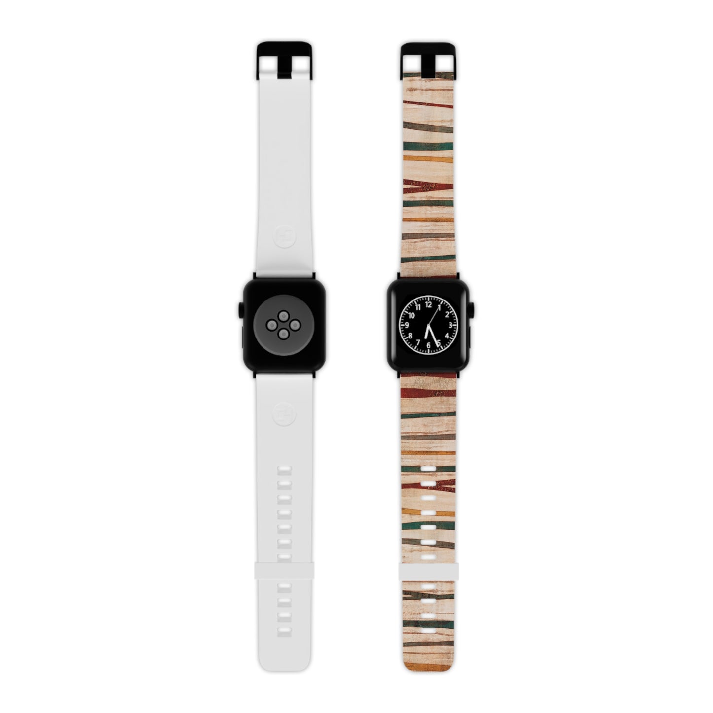 Apple, Safari stripes in muted colors - Watch Band for Apple Watch (Loop Band is white) by artist Marie Frederique