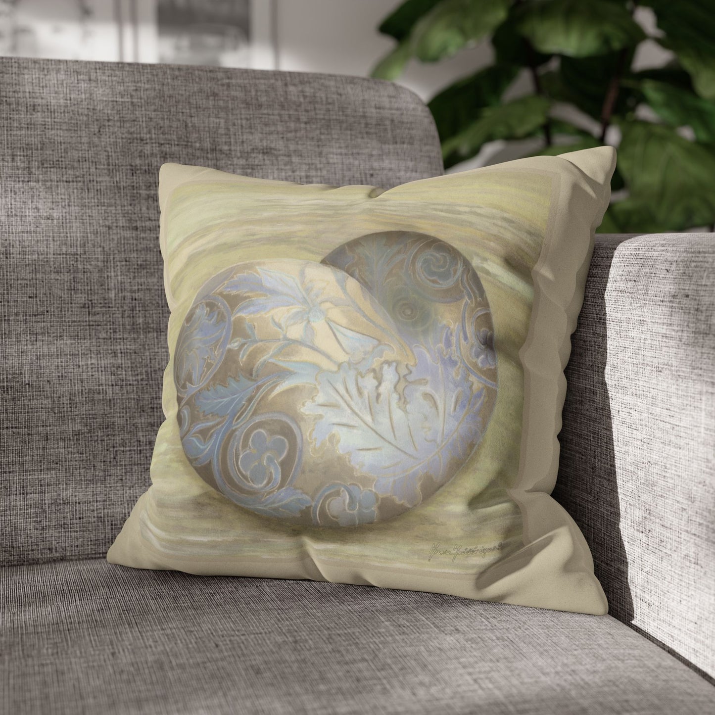 Serene shell 2, Faux Suede (Pillowcase only) by artist Marie Frederique