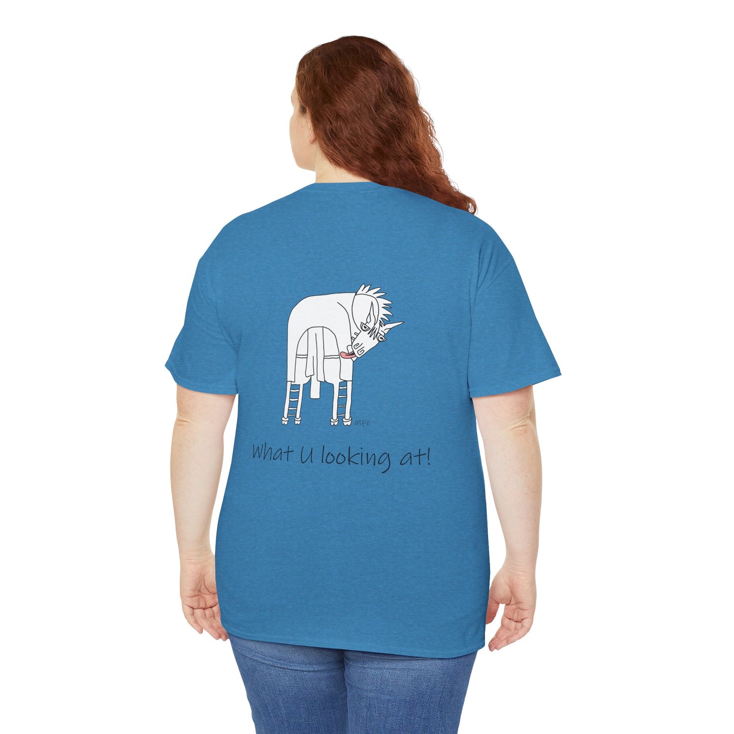 Funny Horse Butt (Back print only, front is blank) Unisex Tee by artist Marie Frederique