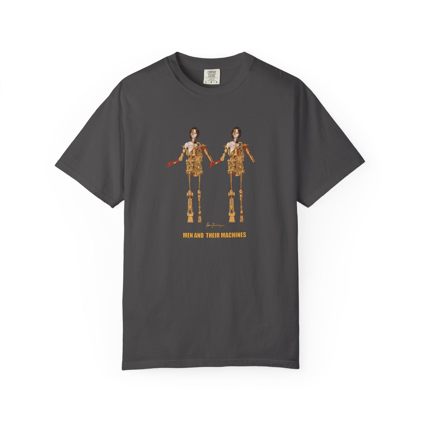 Men and their machines, Robot T-Shirt — by artist Marie Frederique