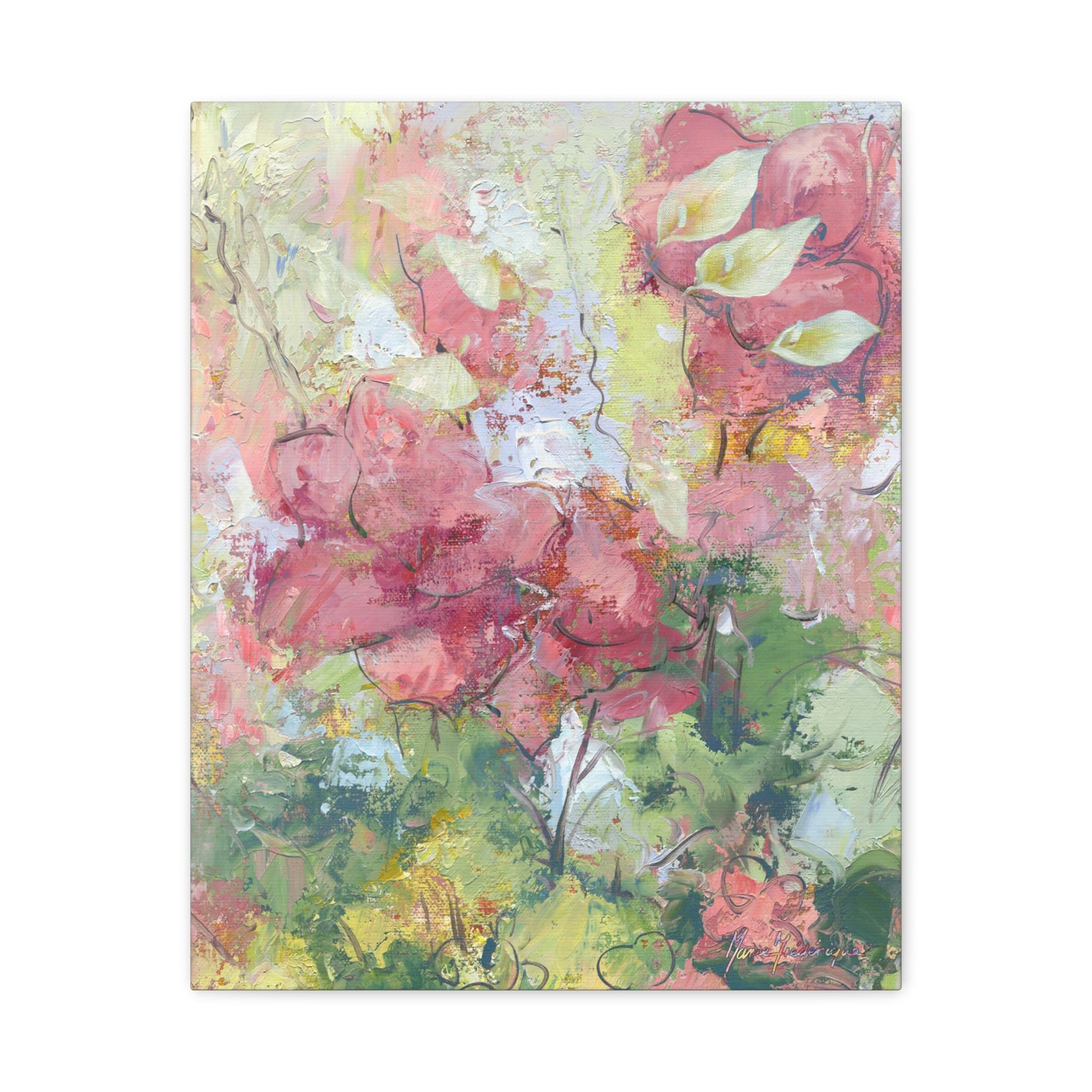 Abstract Floral Canvas Print by artist Marie Frederique