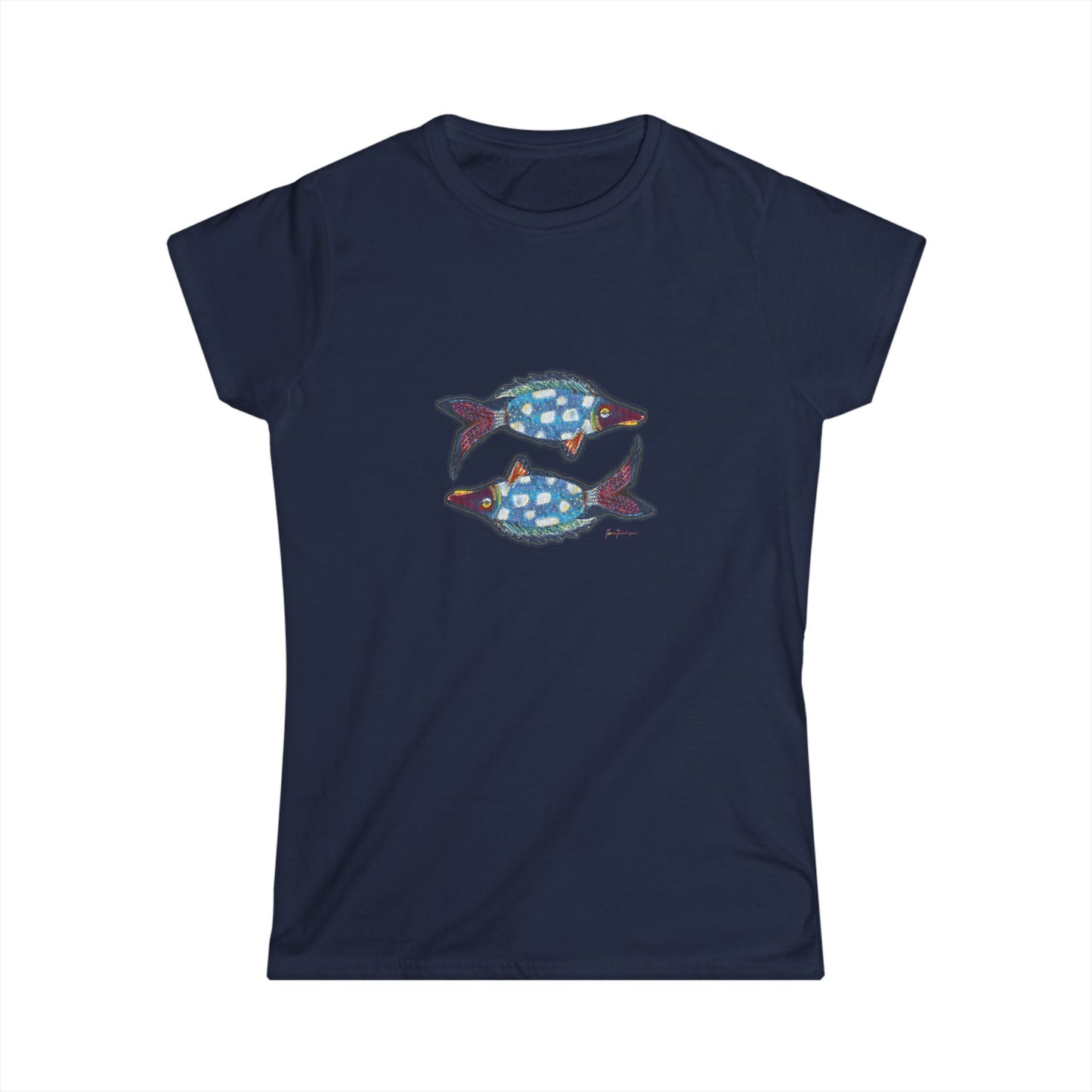Pair of Colorful Reef Fish Graphic by artist Marie Frederique
