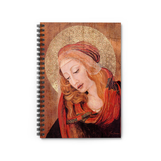 Madonna Icon Spiral Notebook - Ruled Line by Artist Marie Frederique