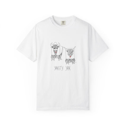 Whimsical Yak Art T-shirt by artist Marie Frederique       Fun Graphic Tee, Unique Gift Idea, Animal Lover Shirt, Casual Wear, Farmhouse Style
