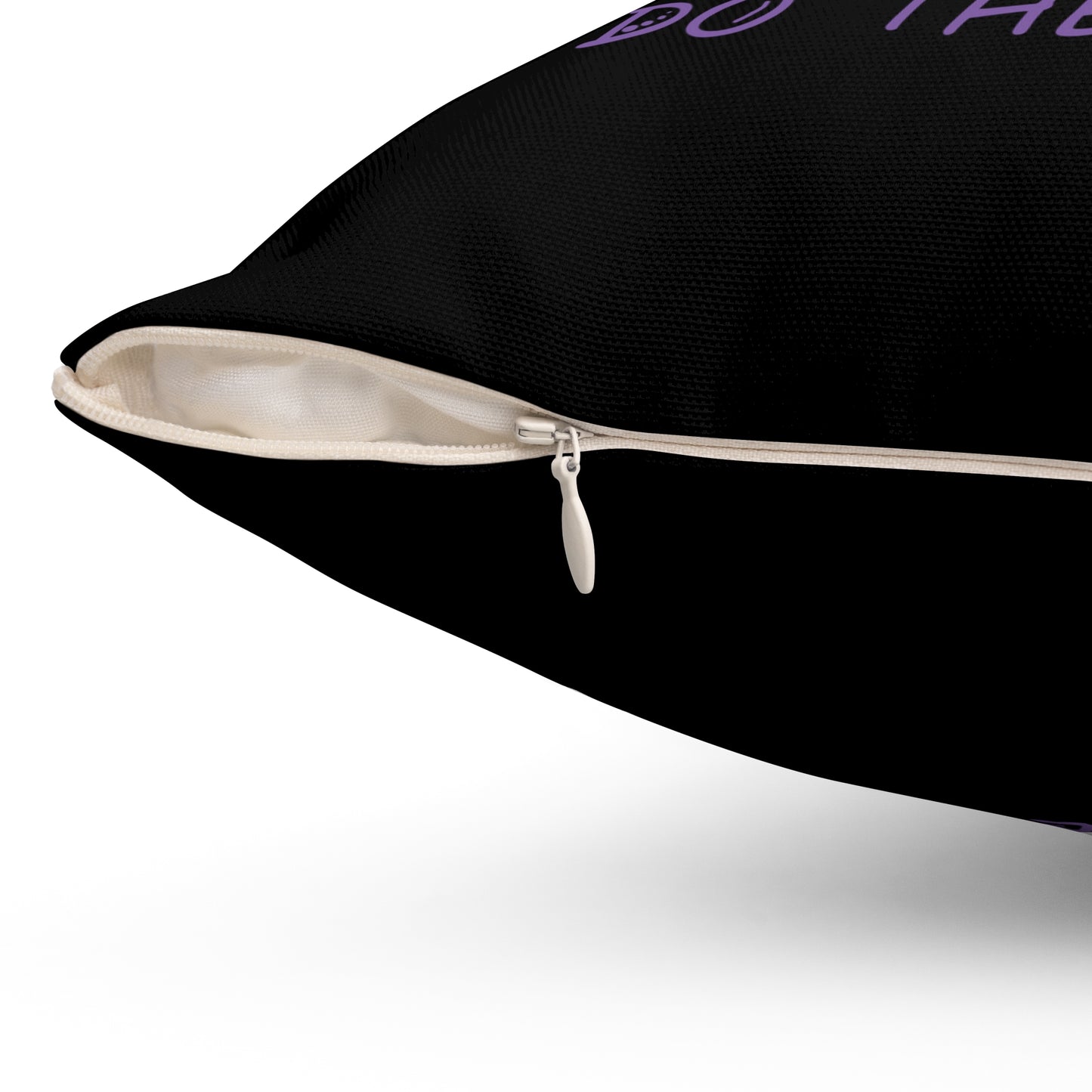 Get it Done, Do the work. Black & purple triangle design on Square Pillow