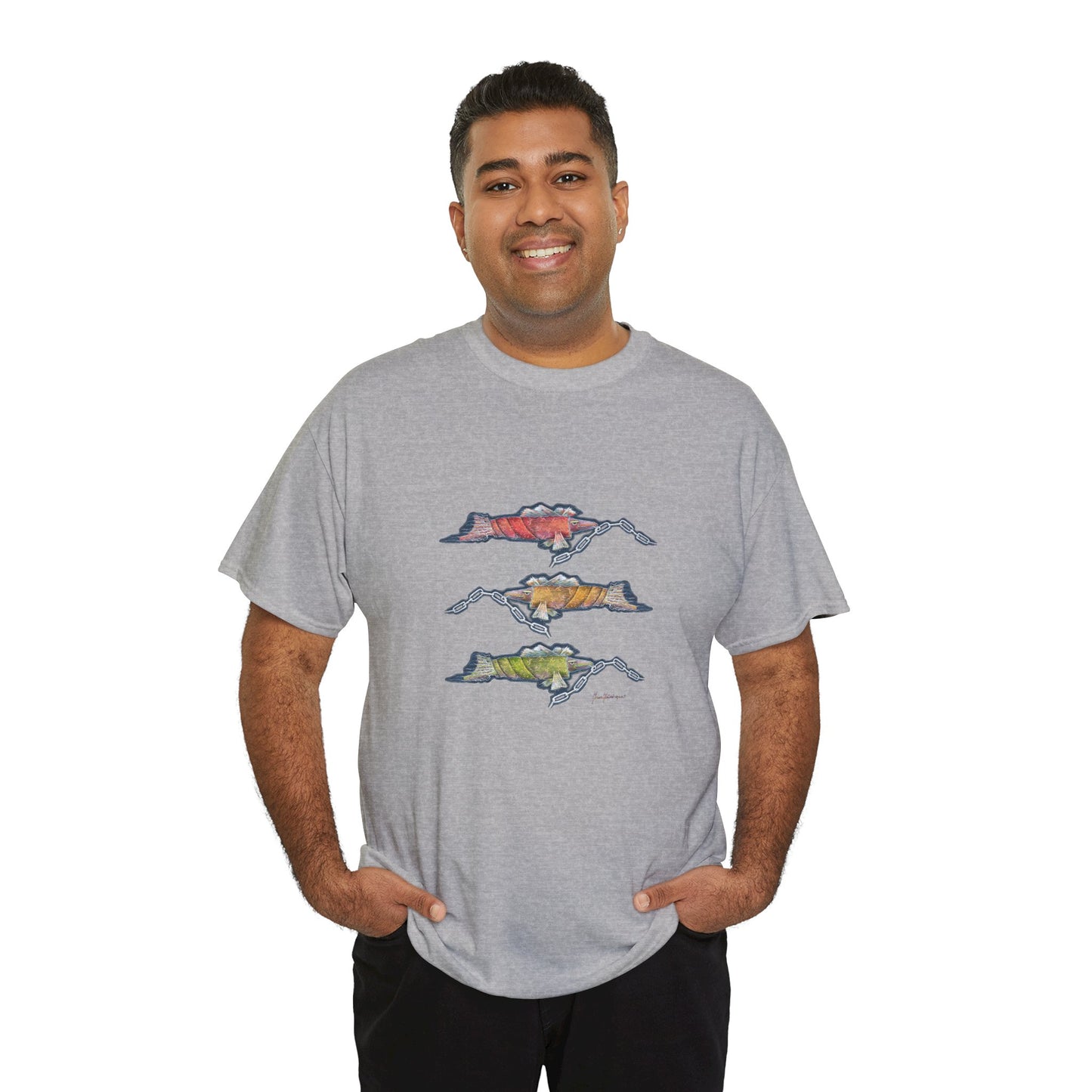 Trio Snout fish T-Shirt — fishing Tee by artist Marie Frederique