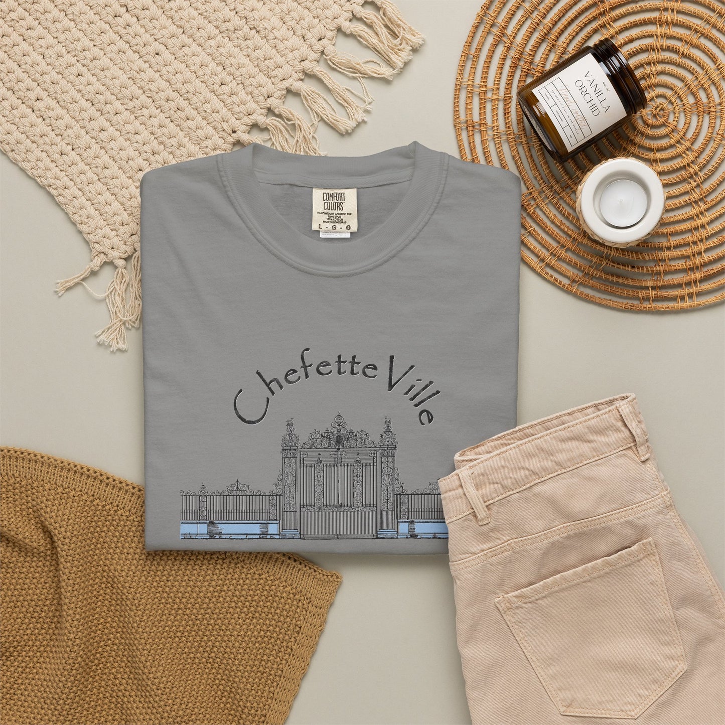 ChefetteVille Landmark Tee — Gate Graphic T-Shirt by artist Marie Frederique