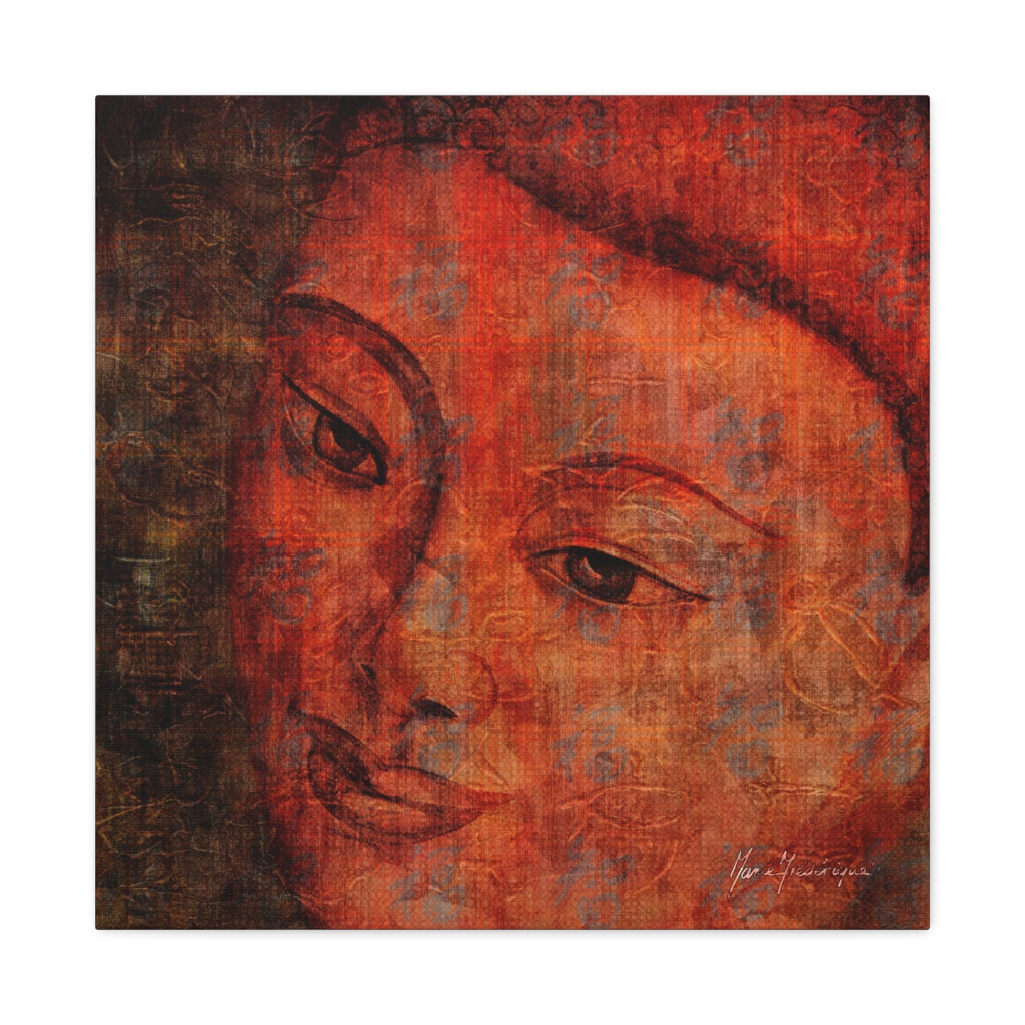 Buddha Portrait, elegant, sophisticated print by artist Marie Frederique