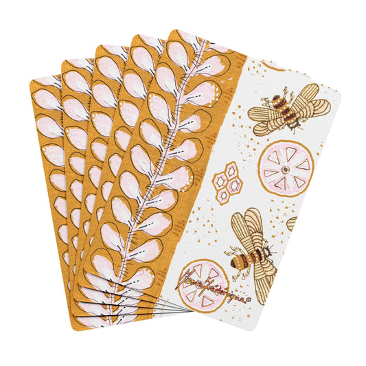 Honey Bee Collection, Artistic Bridge/Poker Playing Cards - Unique Design for Game Night & Gatherings by artist Marie Frederique