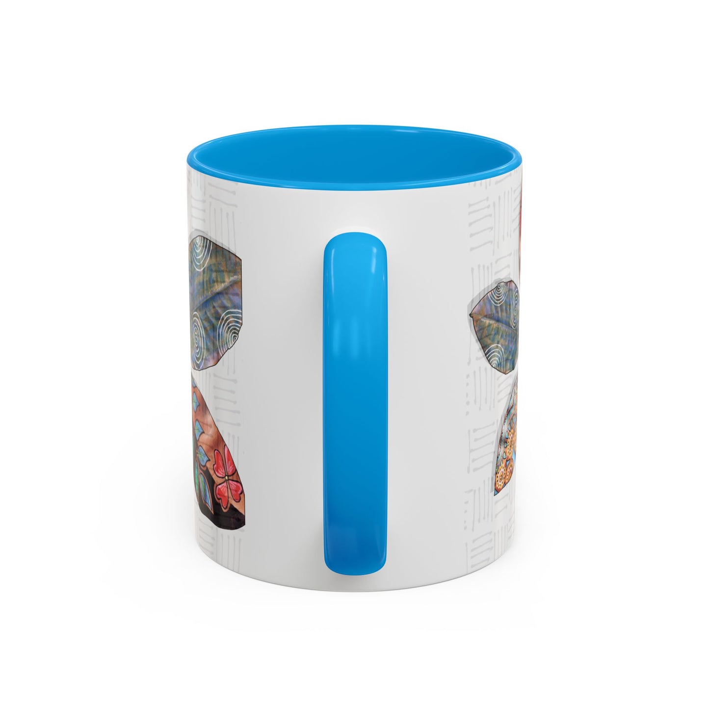 Painted Leaves Mug by Artist Marie Frederique