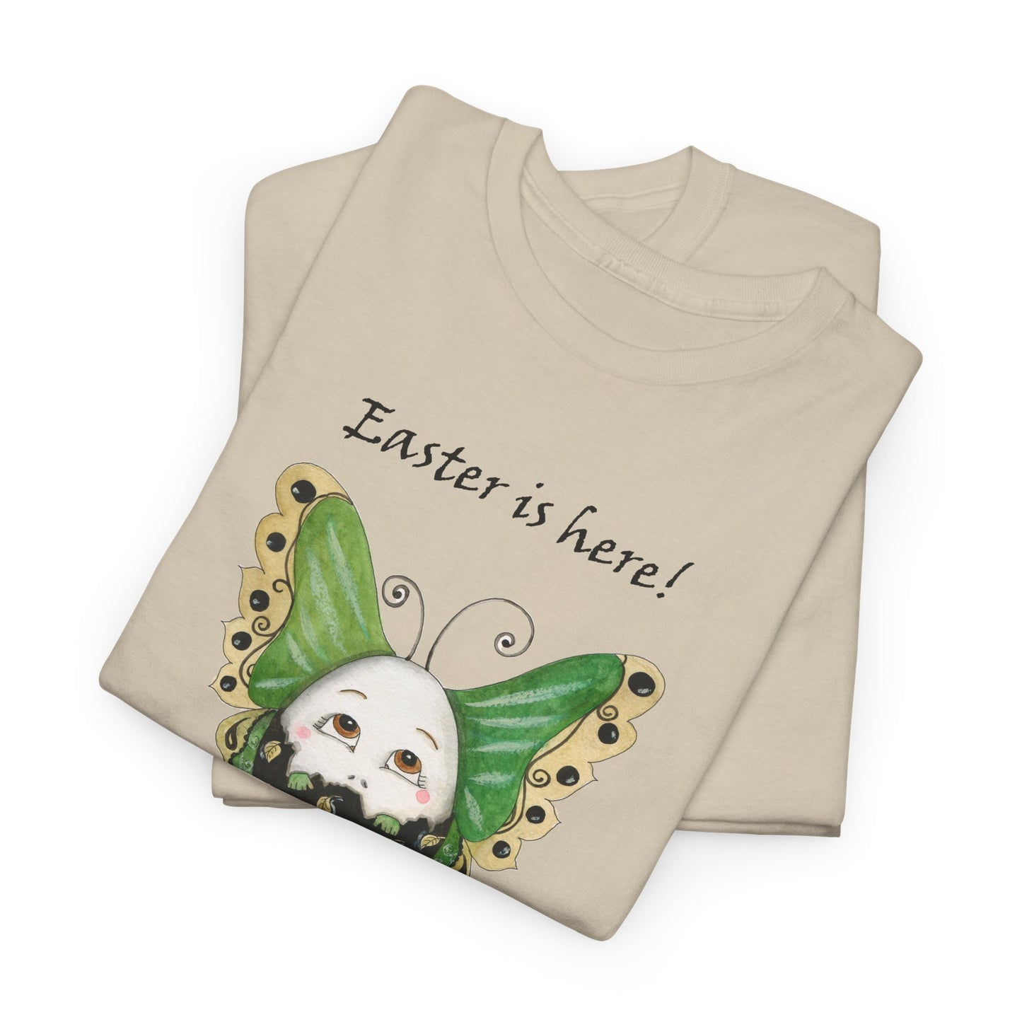 Easter Whimsical Celebration - Unisex Heavy Cotton Tee by artist Marie Frederique