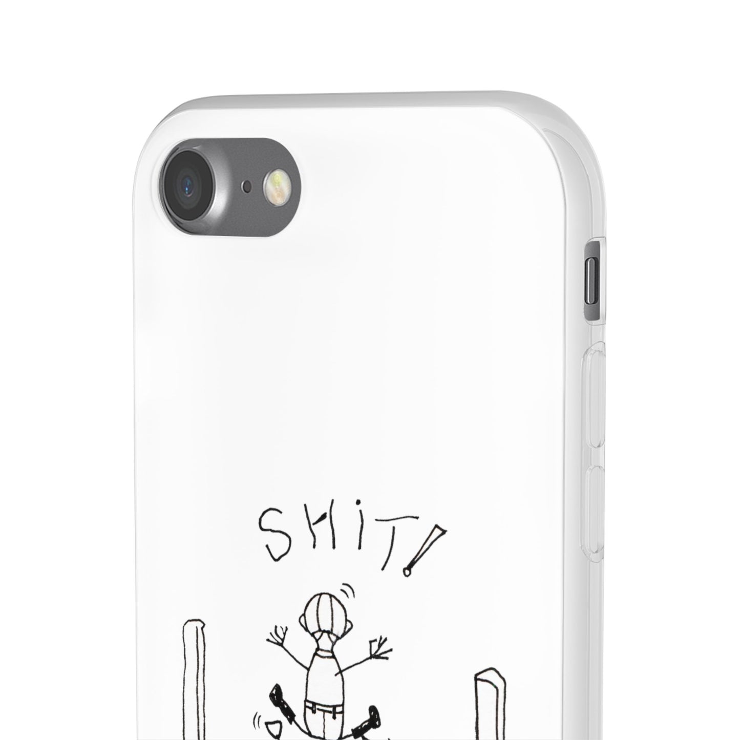 Equestrian Humor phone case - SHIT! "Keep your legs on!" Flexi Cases by artist Marie Frederique