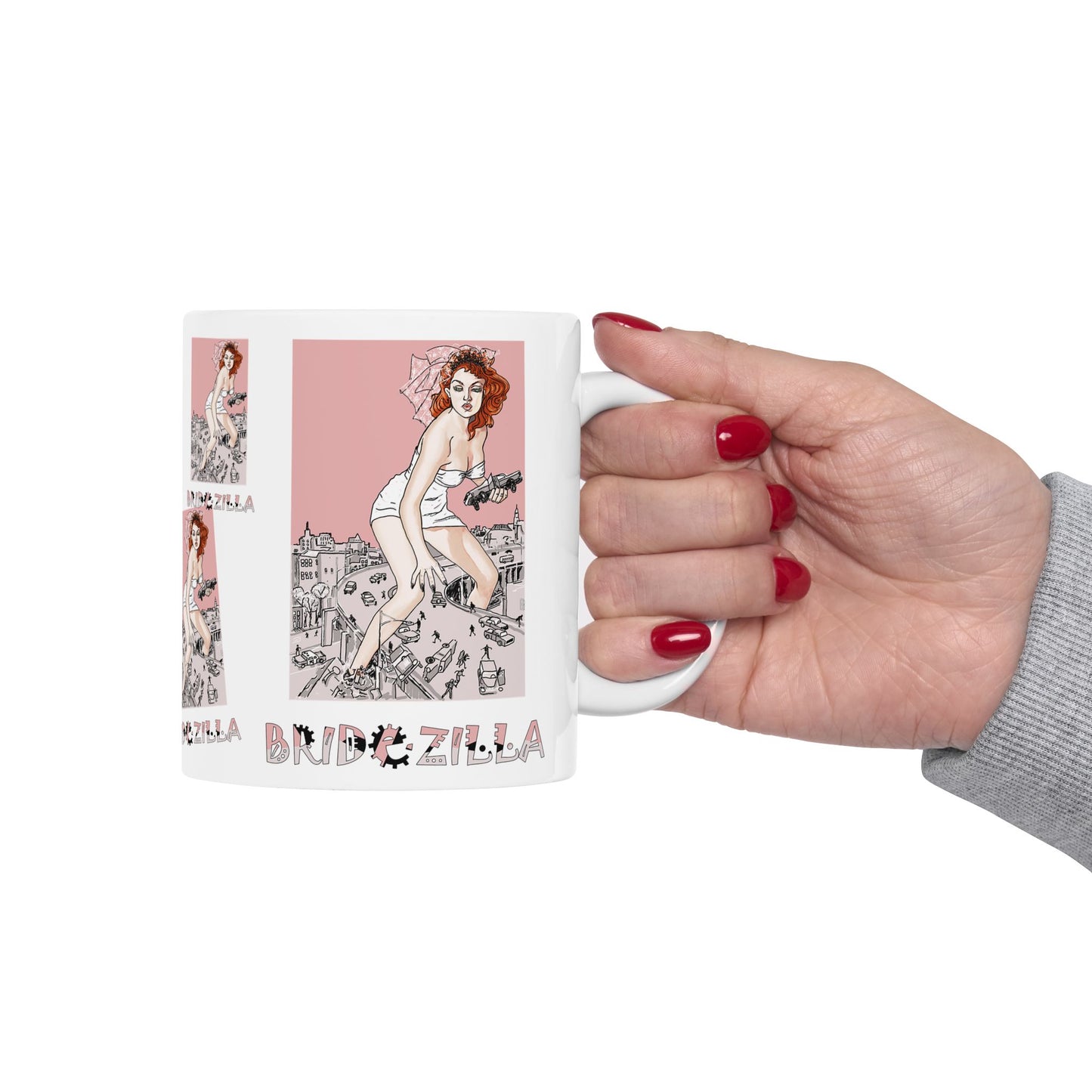 Bridezilla Comic Character mug by artist Marie Frederique